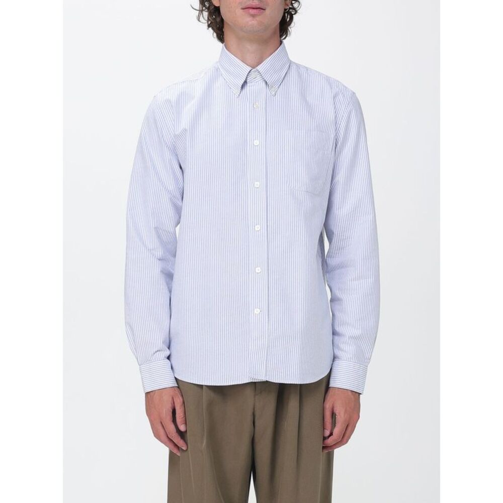 Sebago Men Sebago Striped Cotton Poplin Shirt With Button-Down Collar